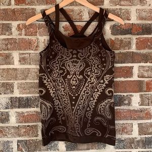 Athleta Brown Athletic Top w/ built in bra